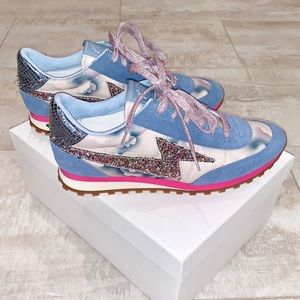 🍬 New Marc Jacobs Blue-Multi Suede Sneakers
